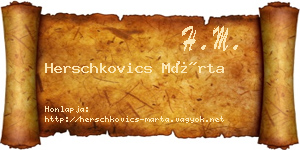 Herschkovics Márta névjegykártya